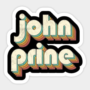 Retro Vintage Rainbow John Letters Distressed Style Sticker